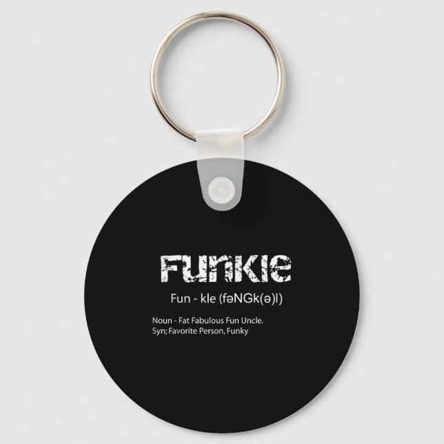 Funkle Definition Funny Favourite Funky Uncle Gift Key Ring (Front)