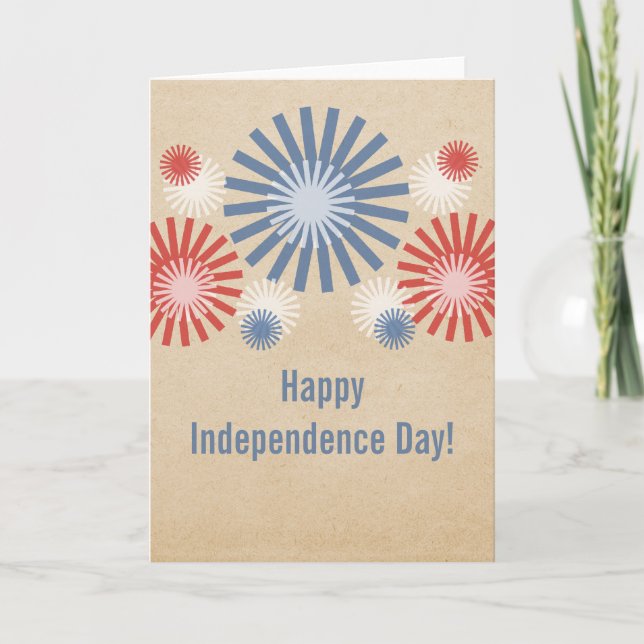 Funky 4th of July Fireworks Card (Front)