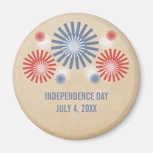 Funky 4th of July Fireworks Magnet (Front)