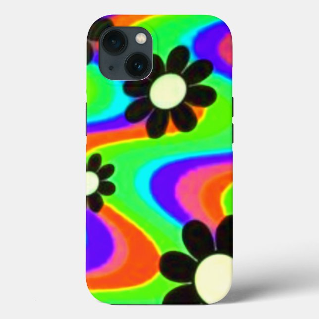 Funky 60s Psychedelic Daisy Flower Case-Mate iPhone Case (Back)