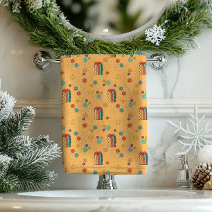 Funky 60s Towel Eclectic Boho Bath Statement