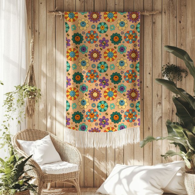 Funky 70s Blanket Pastel Colours for Groovy Fans (Funky 70s Blanket Pastel Colors for Groovy Fans)