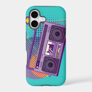 Funky 80s portable radio cassette player, boombox
