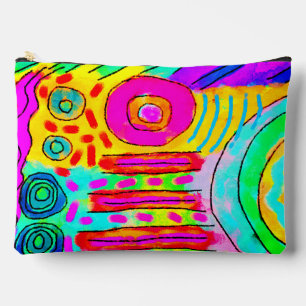 Funky Abstract Art Accessory Pouch