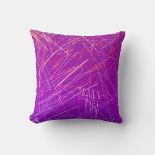 Funky Abstract Art Drawing Throw Pillow Cushion