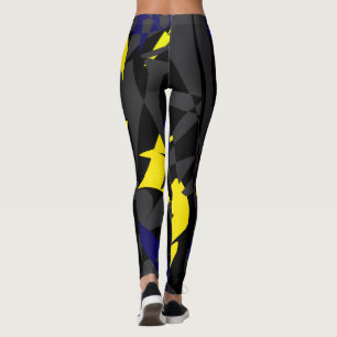 Funky Abstract Art Geometry Leggings