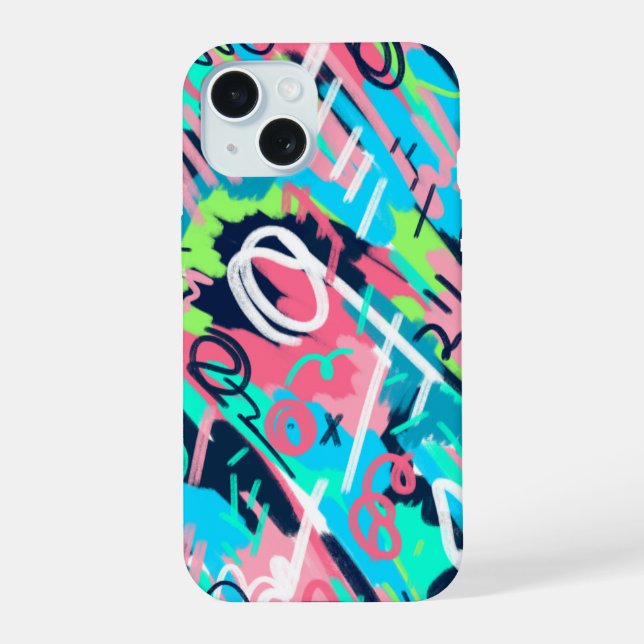 Funky Abstract Art  iPhone 15 Case (Back)