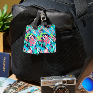 Funky Abstract Art  Luggage Tag