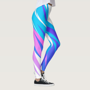 Funky Abstract Art Pastel Pink Purple Leggings