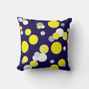 Funky Abstract Art Shades of Yellow Pillow Cushion