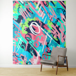 Funky Abstract Art  Tapestry