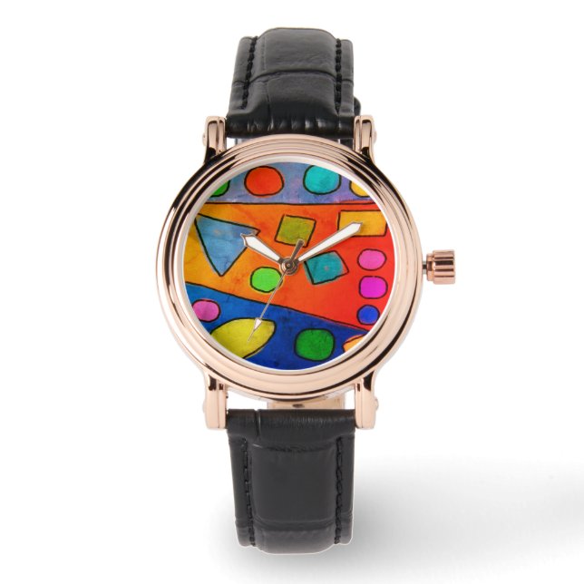 Funky Abstract Art to Wear Watch (Front)