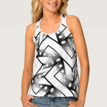 Funky Abstract Black and White pattern fashion