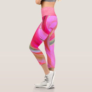 Funky Abstract Capri Leggings
