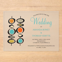 Funky Abstract Circles Mid Century Wedding