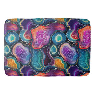Funky Abstract Colourful Pattern Bathroom Bath Mat