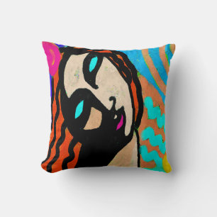 Funky Abstract Digital Art Cushion