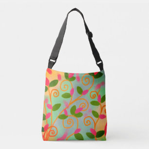 Funky Abstract Floral Crossbody Bag