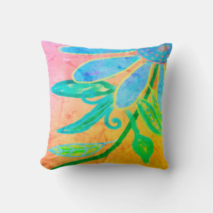 Funky Abstract Floral  Cushion
