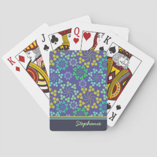 Funky Abstract Floral Playing Cards