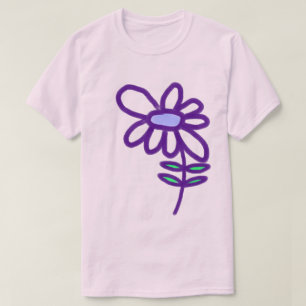 Funky Abstract Flower Art to Wear T-Shirt