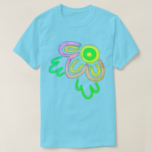 Funky Abstract Flower Wearable Art T-Shirt
