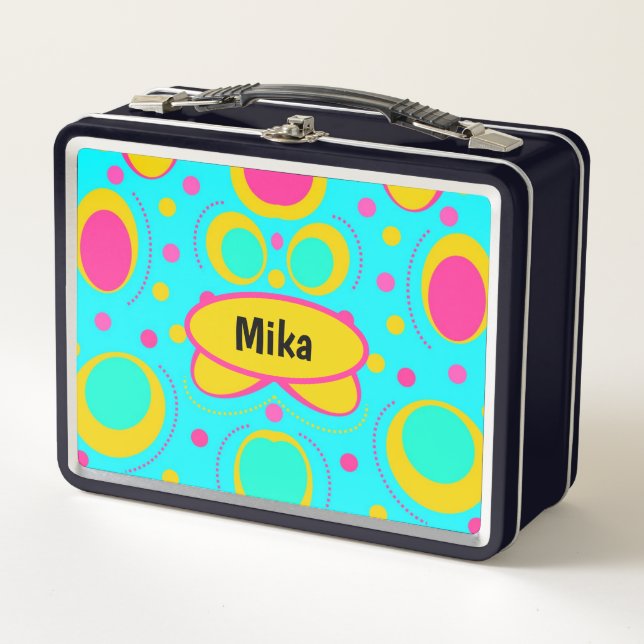 Funky Abstract Metal Lunch Box (Front)