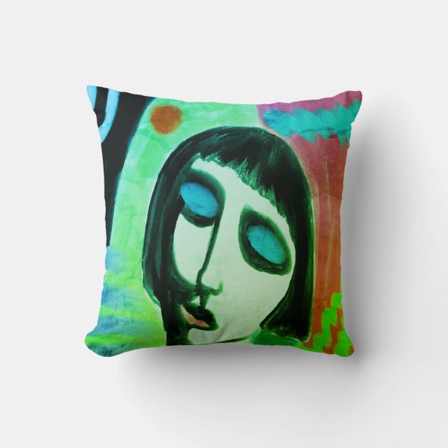 Funky Abstract Painting Cushion (Front)