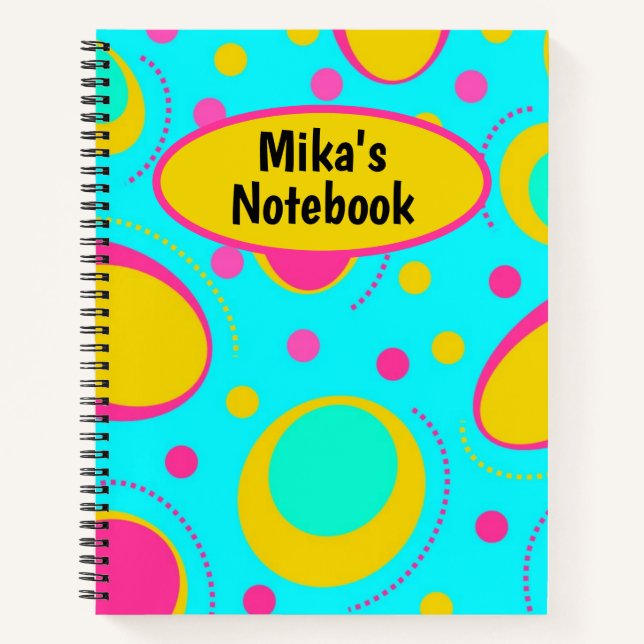 Funky Abstract Pattern Notebook (Front)