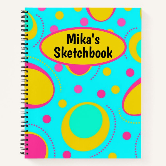 Funky Abstract Pattern  Notebook (Front)