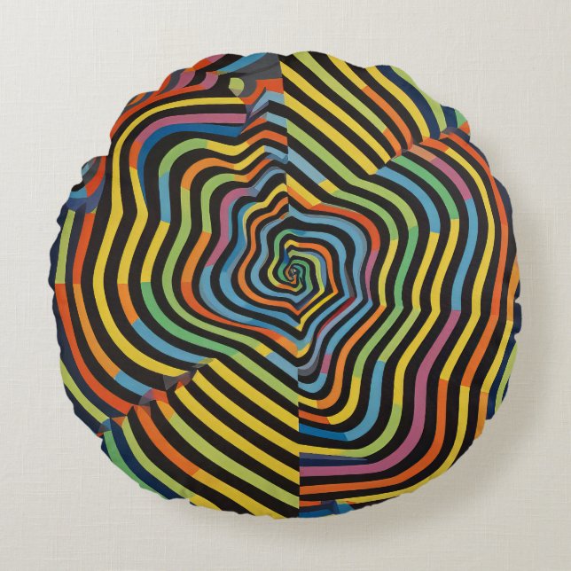 Funky Abstract  Round Cushion (Front)