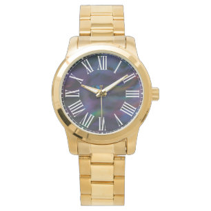 Funky abstract smokey purples water colour watch