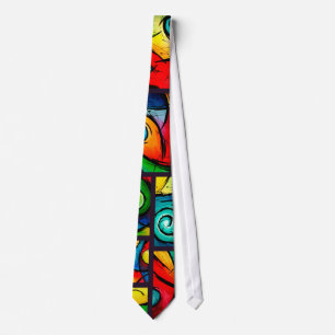 Funky Abstract Swirly Art Tie