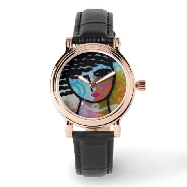 Funky Abstract Wearable Art Watch (Front)