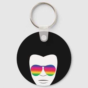 Funky Afro Hair Boy Keychain