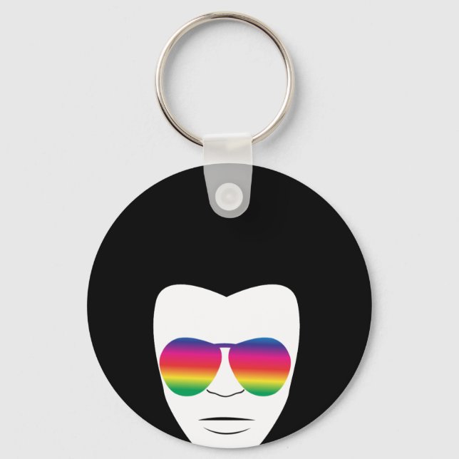 Funky Afro Hair Boy Keychain (Front)