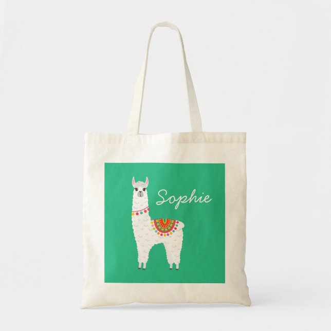 Funky alpaca drama llama tote bag (Front)