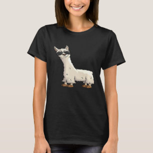 Funky Alpaca Hipster Llama With Sunglasses Premium T-Shirt