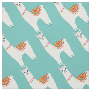 Funky Alpaca llama drama cute animal Fabric