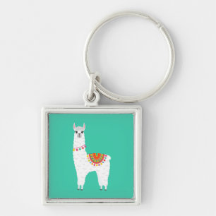 Funky Alpaca llama drama cute animal Key Ring