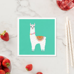 Funky Alpaca llama drama cute animal Napkin