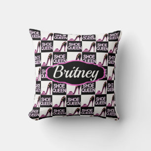 FUNKY AND CHIC PERSONALIZED SHOE QUEEN CUSHION