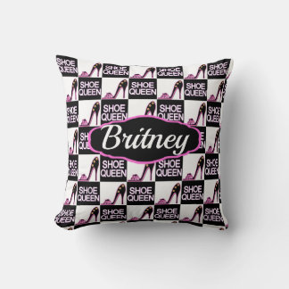 FUNKY AND CHIC PERSONALIZED SHOE QUEEN CUSHION