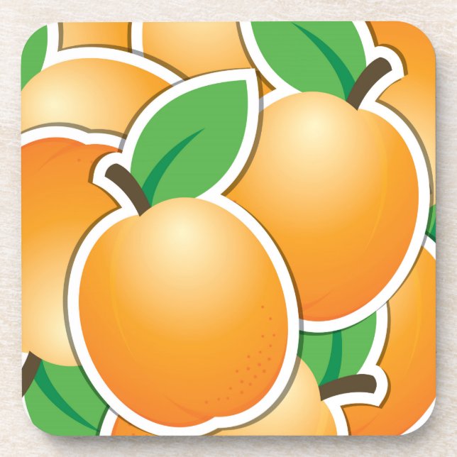 Funky apricot coaster (Front)