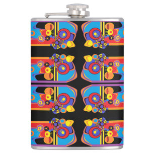 funky art deco    hip flask