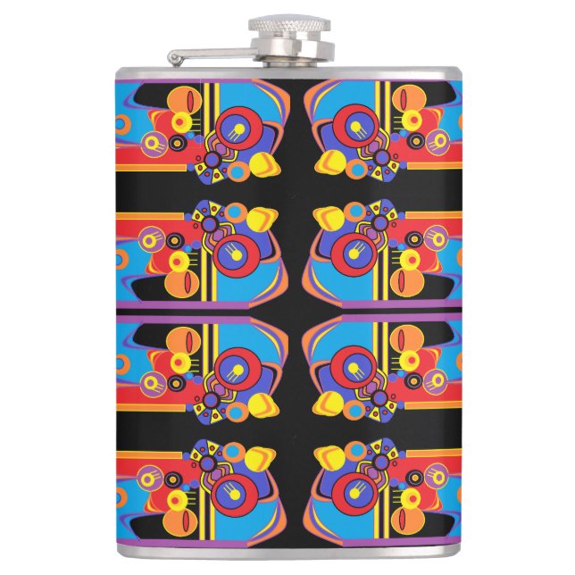funky art deco    hip flask (Front)