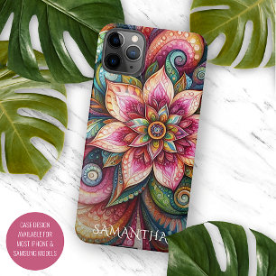 Funky Artsy Colourful Paisley Floral Art Pattern iPhone 11 Pro Max Case