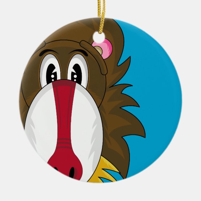 Funky Baboon Ornament (Front)