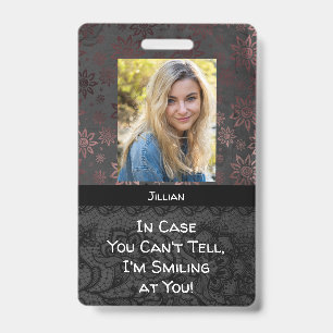 Funky Badge: Share Smile While Wearing Mask ID Badge