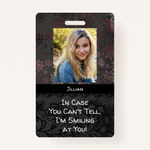 Funky Badge: Share Smile While Wearing Mask ID Badge